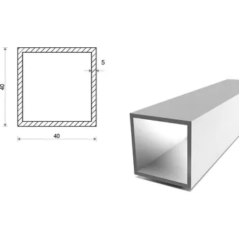 Stavební profil Hliníkový jekl 40x40x5 (EN 6060)