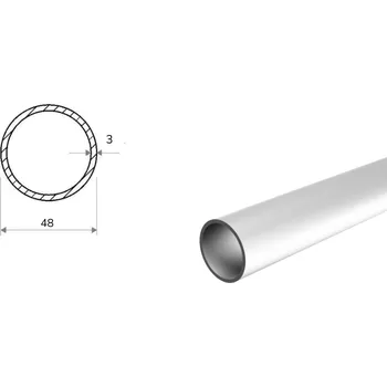 Stavební profil Hliníková trubka 48x3 (EN 6060)