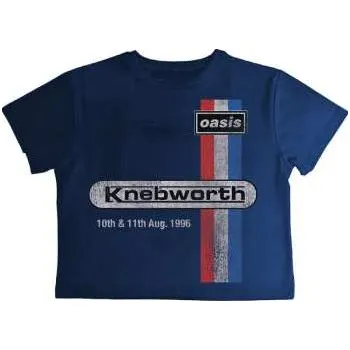 Merch Oasis: Oasis Ladies Crop Top: Knebworth '96 (navy Blue) (medium) M