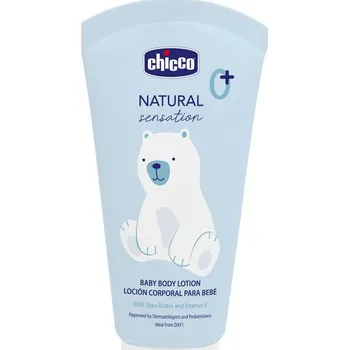 Tělové mléko Chicco Mléko tělové Natural Sensation s bambuckým máslem a vitaminem E 150 ml, 0 m+