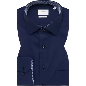 Pánská košile Košile Eterna Comfort Fit Popeline navy 1304_19E15K velikost: 40, délka rukávu: dlouhý rukáv