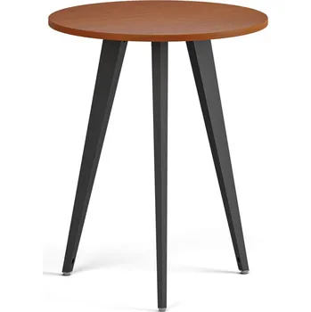 Psací stůl B2B Partner Konferenční stůl PRIMO VIBE, průměr 60 cm, černá podnož, třešeň