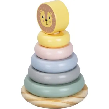 Hračka eliNeli Dřevěná skládací věž (pyramida) - Lvíček
