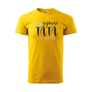 Pánské tričko Tričko s potiskem pro tátu Nejlepší táta na světě: žluté S
