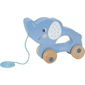Dřevěná hračka eliNeli Tahací hračka (dřevěná) - slon