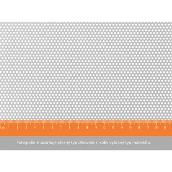 Plech Děrovaný plech RV 2-3,5 - 1x2 m, tloušťka 1 mm