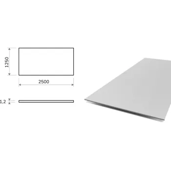 Plech Hliníkový plech 1,25x2,5 m, tloušťka 1,2 mm (EN 1050)