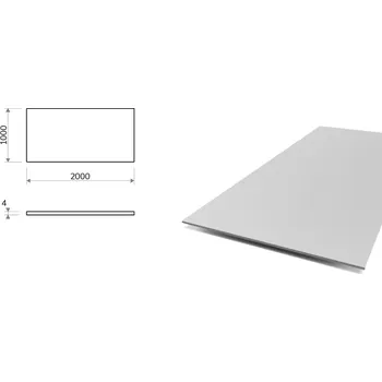 Plech Hliníkový plech 1x2 m, tloušťka 4 mm (EN 5754) H22