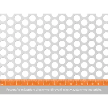 Plech Děrovaný plech RV 10-14- 1x2 m, tloušťka 1,5 mm