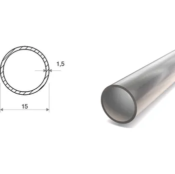 kabelová chránička Nerezová trubka bezešvá 15x1,5 (1.4541)