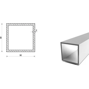 Stavební profil Hliníkový jekl 30x30x2 (EN 6060)