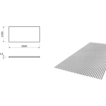 Plech Nerezový plech děrovaný RV 5-8 - 1,25x2,5 m, tloušťka 1,5 mm