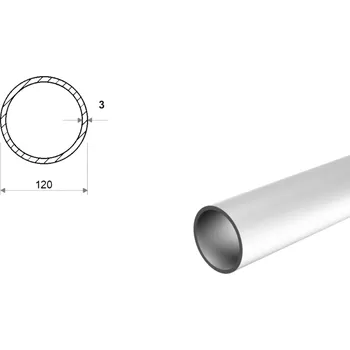 Stavební profil Hliníková trubka 120x3 (EN 6060)