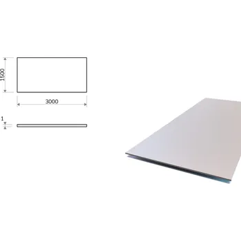 Plech Pozinkovaný plech 1,5x3 m, tloušťka 1 mm
