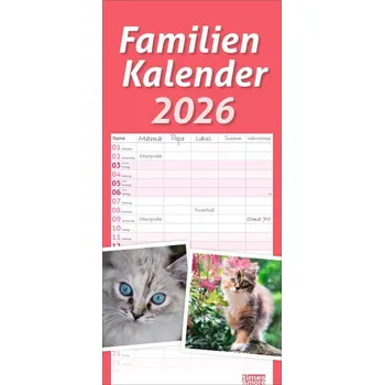 times&more Katzen Familienplaner 2026 - Heye
