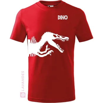 Chlapecké tričko Dino, dětské, červená, 122 (Dětské tričko s dinosaurem)