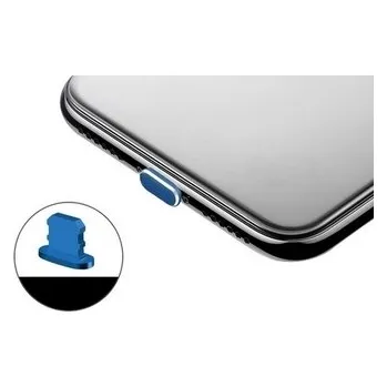 Záslepka aluminium pro konektor Lightning, barva blue