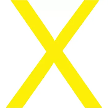 Kancelář Skladová podlahová značka - X, 16 cm, 40 ks, žlutá