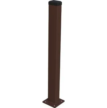 Plotový sloupek Sloupek 60x40mm s patkou ZnPVC 1400mm hnědá