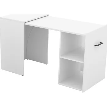 Psací stůl Výsuvný psací stůl Smart - Helvetia Bílá 132x75 cm