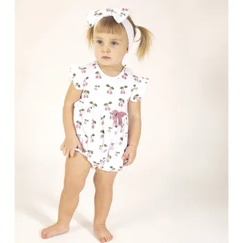 Dívčí šaty Bavlněný dívčí overal Emily,třešně, 74