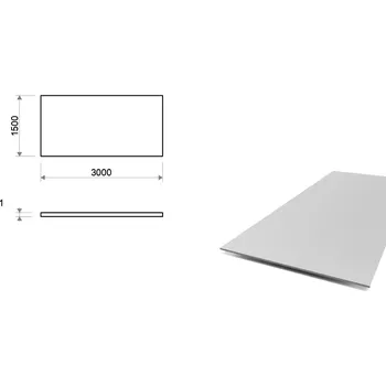 Plech Hliníkový plech 1,5x3 m, tloušťka 1 mm (EN 5754) H22