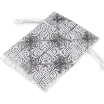 Dárkový pytlík metalický vzor 10x13 cm Varianta: 1 stříbrná, Balení: 10 ks