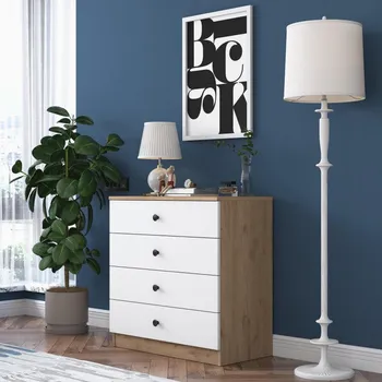 Komoda Casarredo LEONESA šuplíková komoda, ořech/bílá