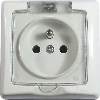 Elektrická zásuvka Zásuvka 230V/16A IP44 4FN 150 90.2101 bílá s průhledným krytem