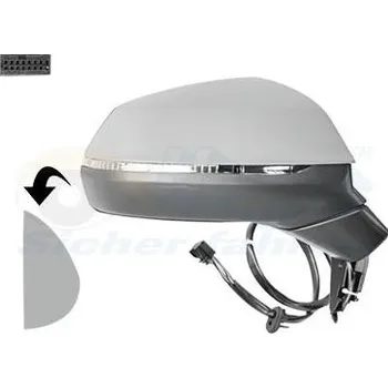 Auto zrcátko Vnější zpětné zrcátko VAN WEZEL 0391816