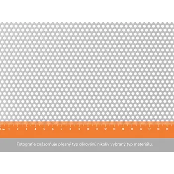 Plech Děrovaný plech RV 3-5 - 1x2 m, tloušťka 1,5 mm