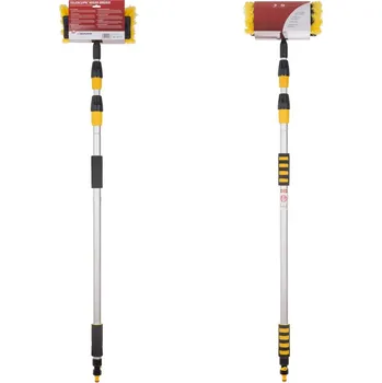 Mycí kartáč na vozidlo 4CARS Premium Mycí kartáč teleskopický 133-300 cm + ventil