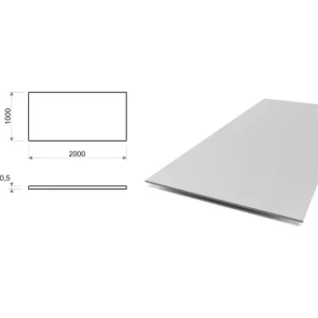 Plech Hliníkový plech 0,5 mm x 1000 mm x 2000 mm