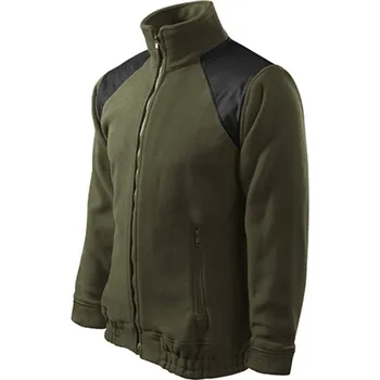 Pánská mikina Reklamní Jacket Hi-Q fleece unisex, military, M