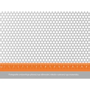 Plech Děrovaný plech RV 4-6 - 1x2 m, tloušťka 1 mm