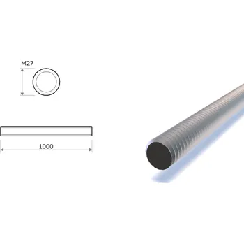 Závitová tyč Pevnostní závitová tyč M27 - 8.8