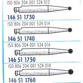 Diamantový brousek kulička Ø 1,2 až 1,8mm , střední hrubost, do kolénka (5 ks) 1,4 mm