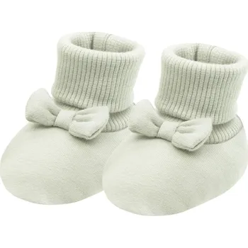 Bavlněné dívčí kojenecké botičky LIZY, olivové, 56