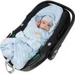 Fusak, zavinovačka do autosedačky Minky Blue; Barva: modrá; Velikost: 101 x 112 cm