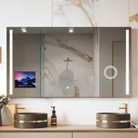 Chytré obdélníkové LED koupelnové zrcadlo s rámem iPad Displine L02 Apple