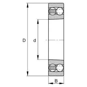 2216 K ZVL Dvouřadé naklápěcí kuličkové ložisko