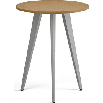 Psací stůl B2B Partner Konferenční stůl PRIMO VIBE, průměr 60 cm, šedostříbrná podnož, buk