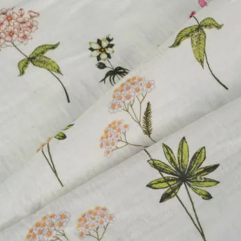 Látka mušelín / dvojitá gázovina 240 cm luční květiny