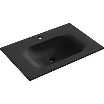 Mexen Vela umyvadlo zapuštěné do desky 71 x 46,5 cm, černý mat - 25237071 Koupelnové umyvadla