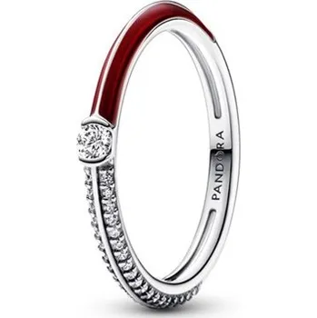 Prsten Duální prsten PANDORA Me Pavé - červená 48 192528C01-48