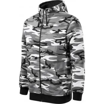 Pánská mikina Reklamní Camo Zipper mikina pánská, camouflage gray, 3XL