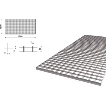 Terasové prkno Pozinkovaný rošt lisovaný 1000x1200 mm