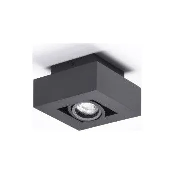 Nástěnné svítidlo Azzardo NIKEA 1 přisazené bodové svítidlo 1x GU10 50W bez zdroje 14cm hranaté IP20, černé