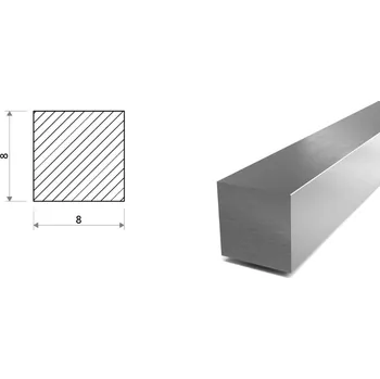 Stavební materiál Nerezová čtvercová ocel tažená 8x8 mm (1.4571)