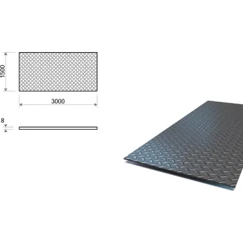 Plech Plech slza 1,5x3 m, tloušťka 8 mm